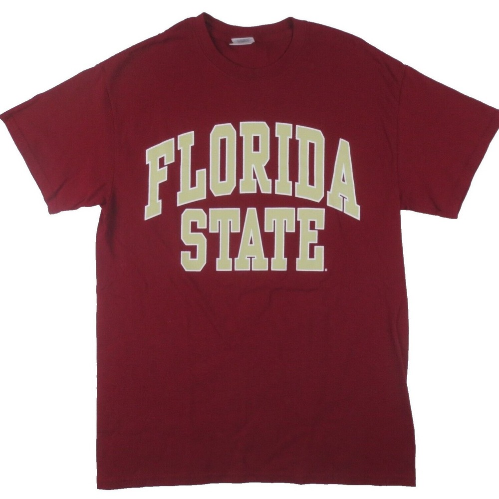 Florida State Seminoles Logo T Shirt Mens Medium Garnet Short Sleeve College